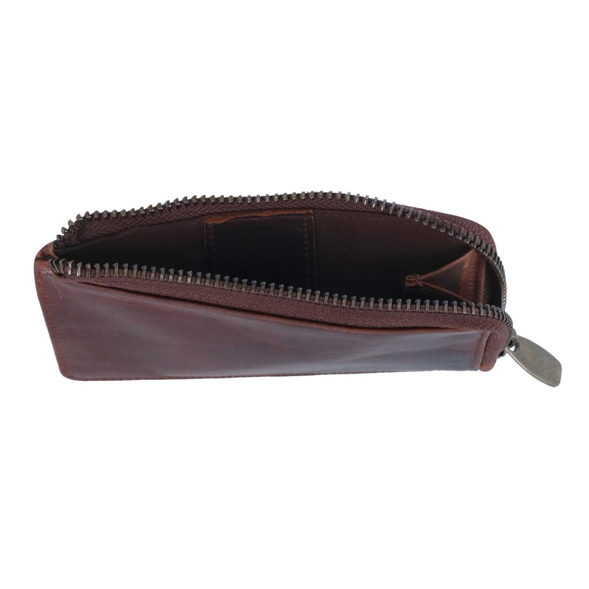 Paul & Taylor Men's Leather Zippered Side Front Pocket Wallet - Brown