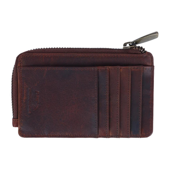 Men's Leather Zippered Side Front Pocket Wallet