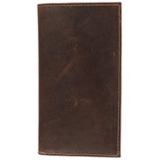 Hunter Leather Distressed Checkbook Cover Wallet