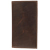 Hunter Leather Distressed Checkbook Cover Wallet