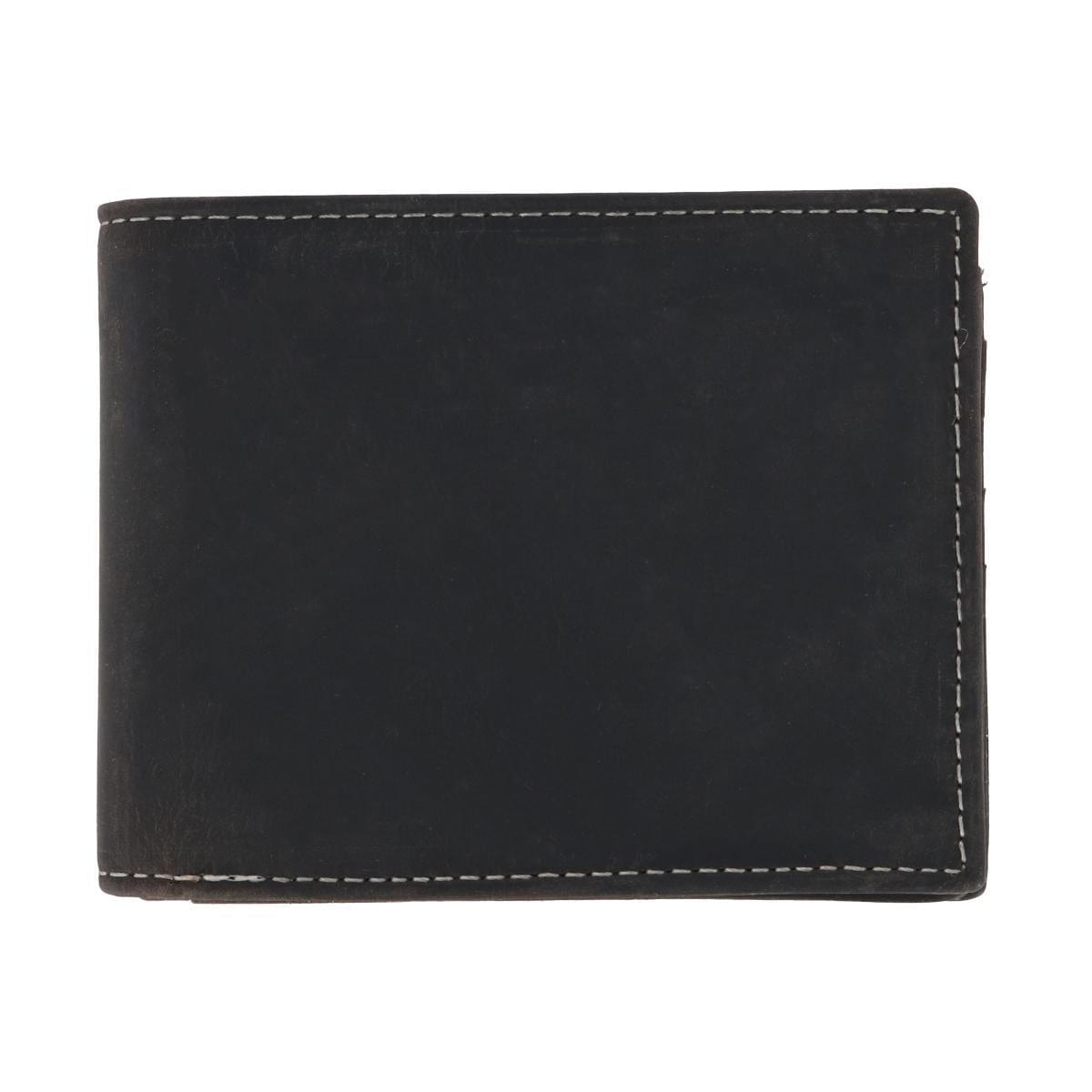 CTM® Men's Leather Expandable Bill Slot Bifold Wallet
