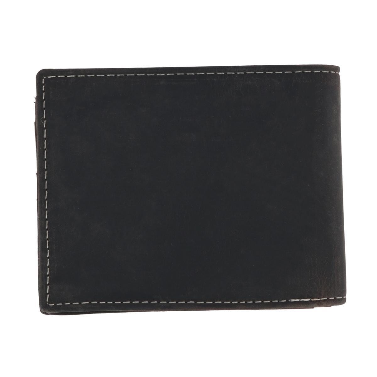 CTM® Men's Leather Expandable Bill Slot Bifold Wallet - Charcoal