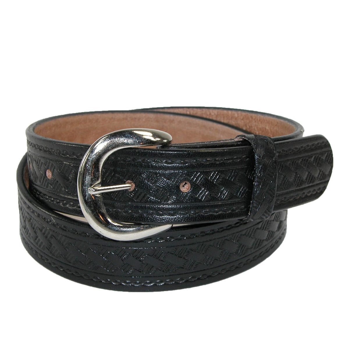 CTM® Men's Leather Western Belt with Removable Buckle