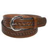 Men's Big & Tall Leather Western Belt with Removable Buckle