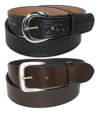 Black Basketweave and Brown Plain