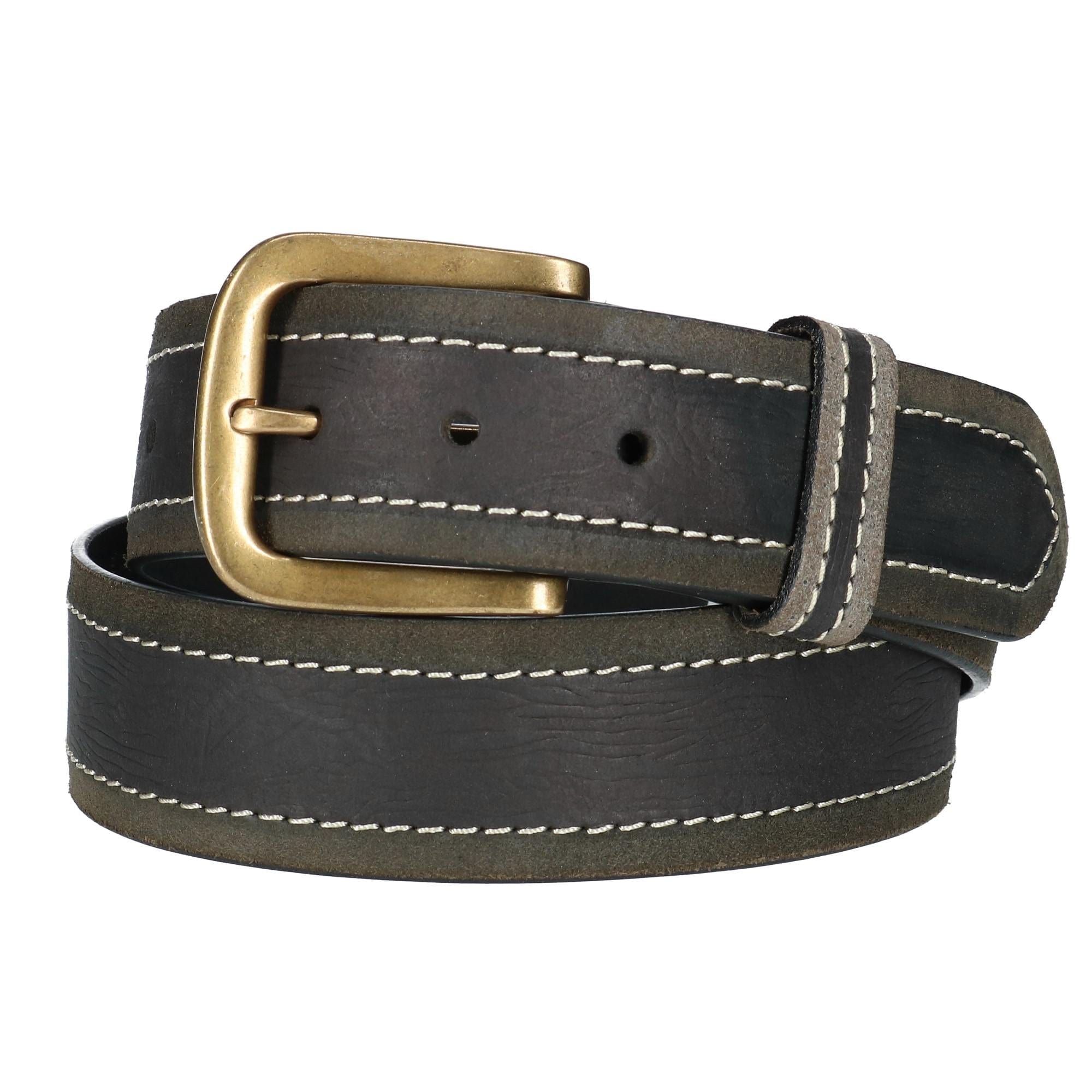 Paul & Taylor Mens Big & Tall  Two Tone Bridle Belt with Removable Buckle - Mens Big & Tall  Two Tone Bridle Belt with Removable Buckle