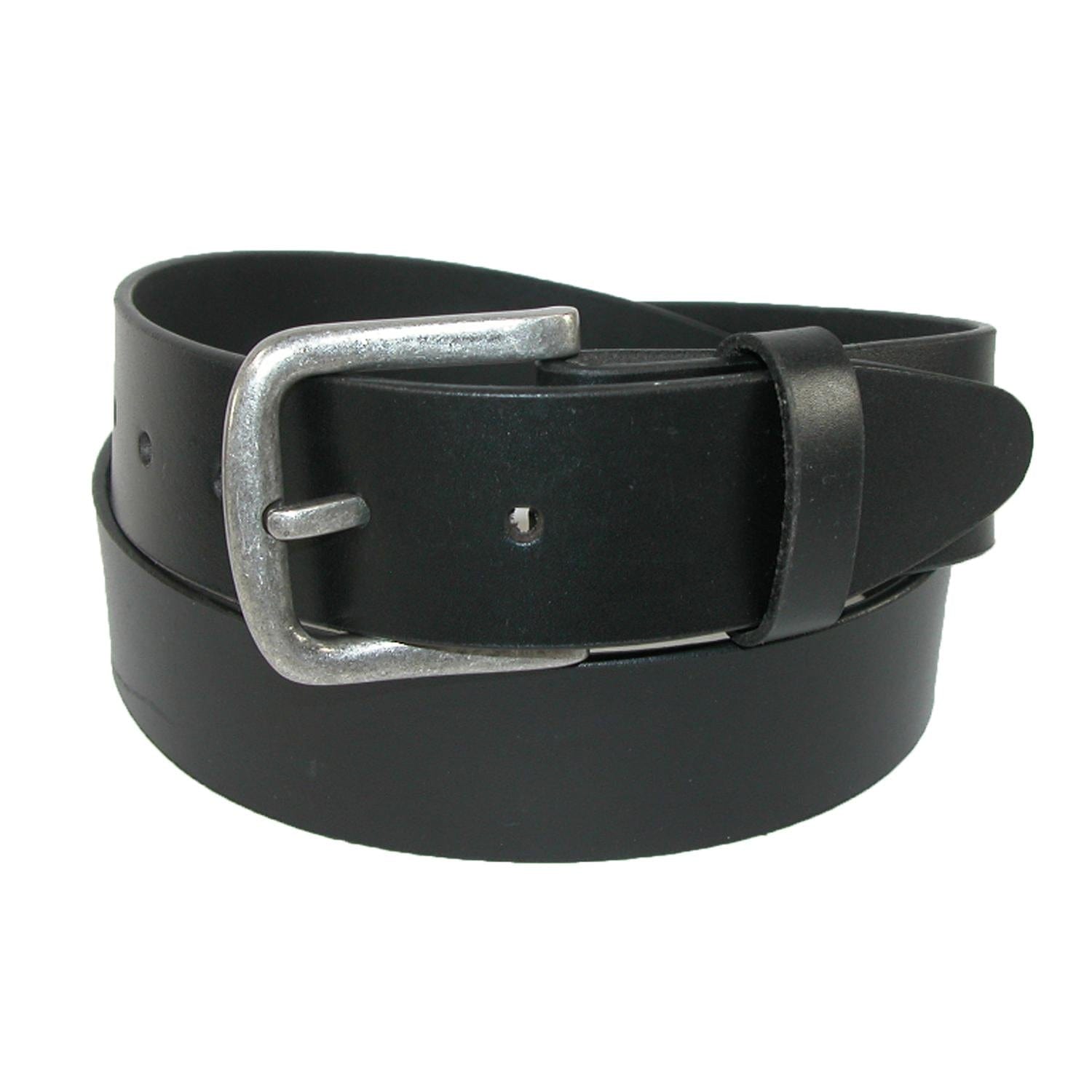 CTM® Men's Leather Removable Buckle Bridle Belt
