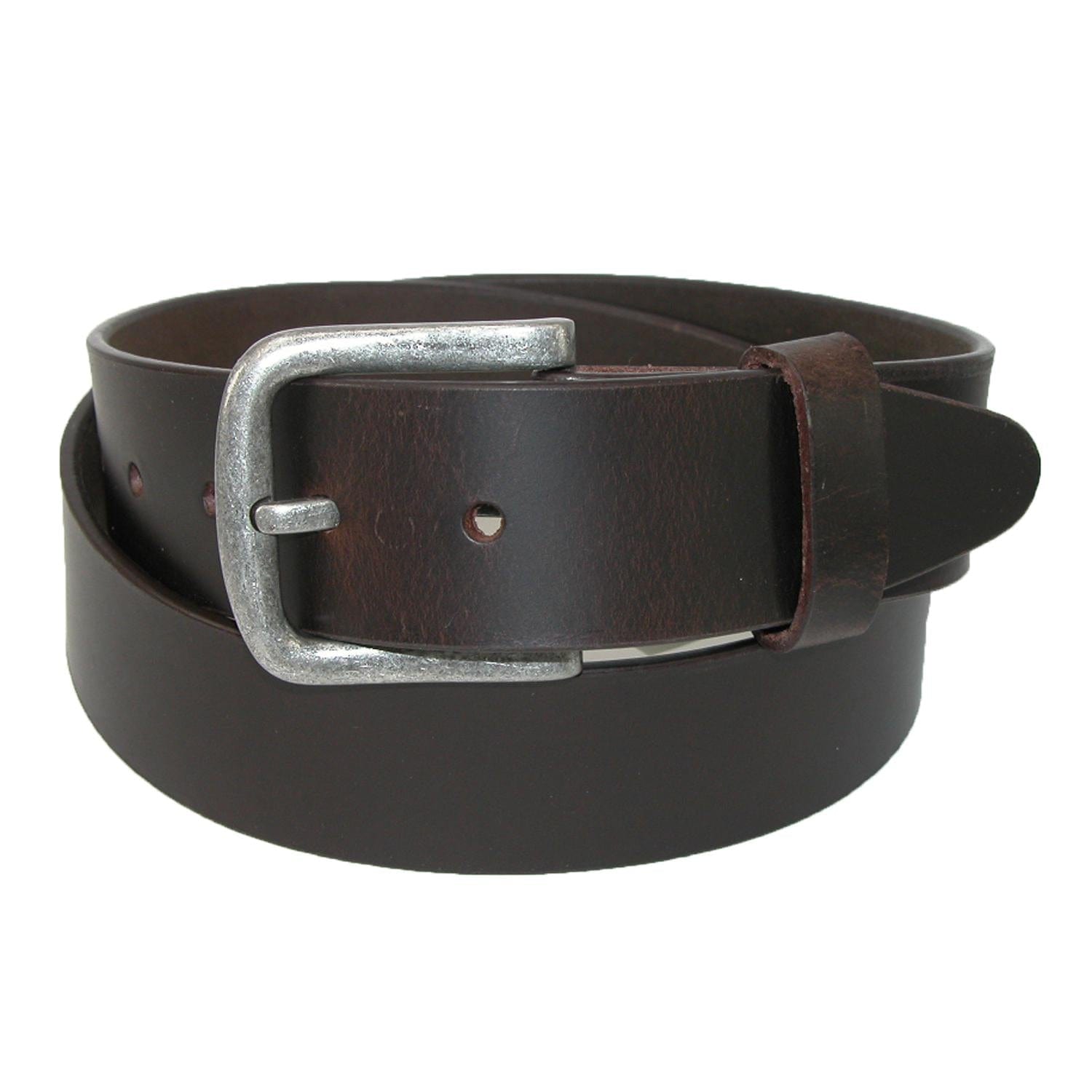 CTM® Men's Leather Removable Buckle Bridle Belt - Men's Leather Removable Buckle Bridle Belt