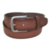 CTM® Men's Big & Tall Burnished Leather Bridle Belt with Removable Buckle