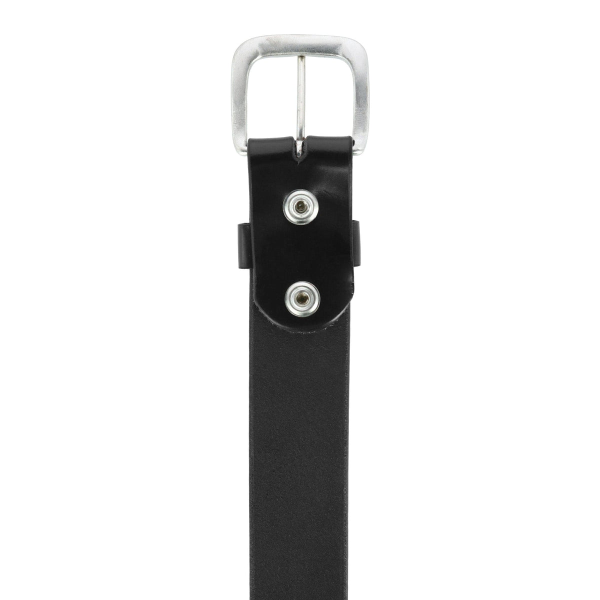 CTM® Men's Leather 1 3/8 Inch Removable Buckle Bridle Belt - Black