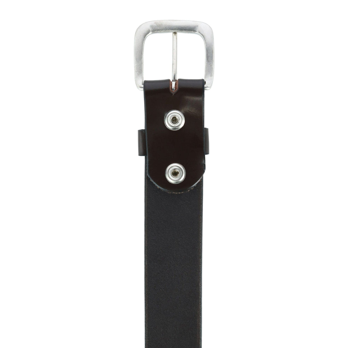 CTM® Men's Leather 1 3/8 Inch Removable Buckle Bridle Belt - Brown
