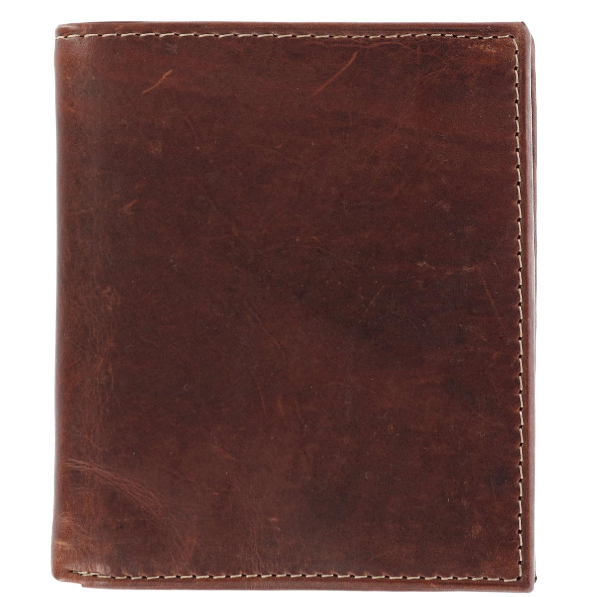 CTM® Men's Oil Pull Up Leather Hipster Bifold Wallet