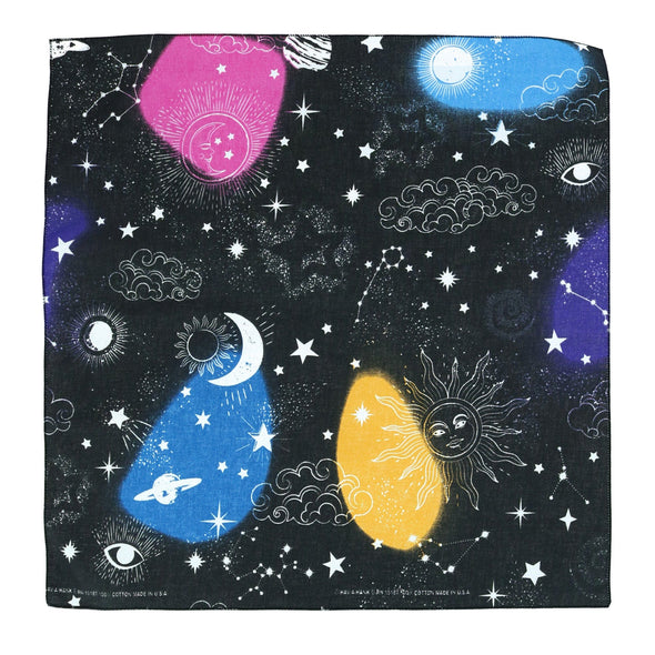 Glow in the Dark Galaxy Print Bandana