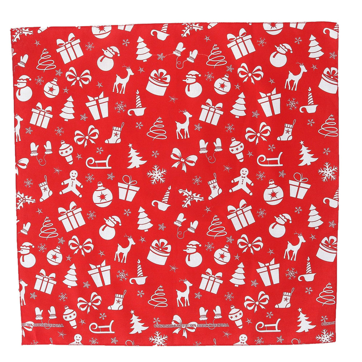 CTM® Variety Christmas Pattern Holiday Print Bandana - Variety Christmas Pattern Holiday Print Bandana