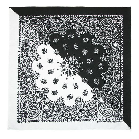 Split Paisley Print Bandana (Pack of 5)