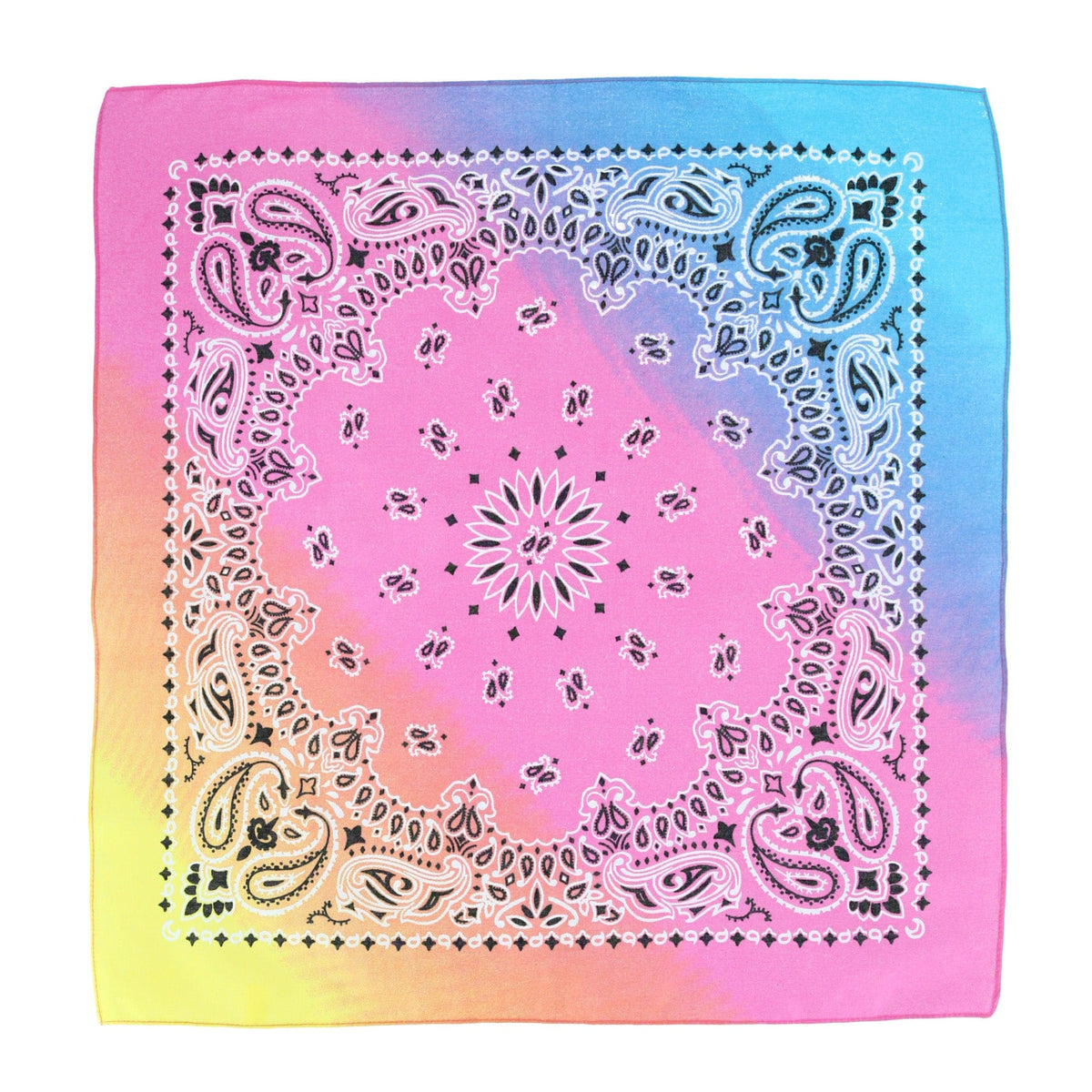 CTM® Pastel Ombre Paisley Print Bandana - Pastel Ombre Paisley Print Bandana