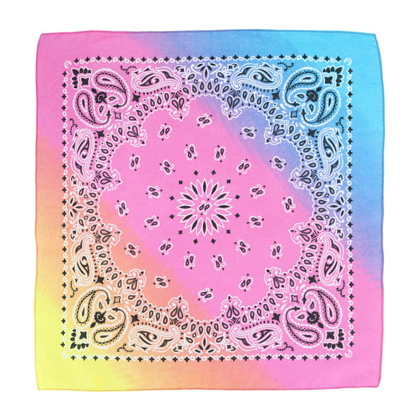 Pastel Ombre Paisley Print Bandana