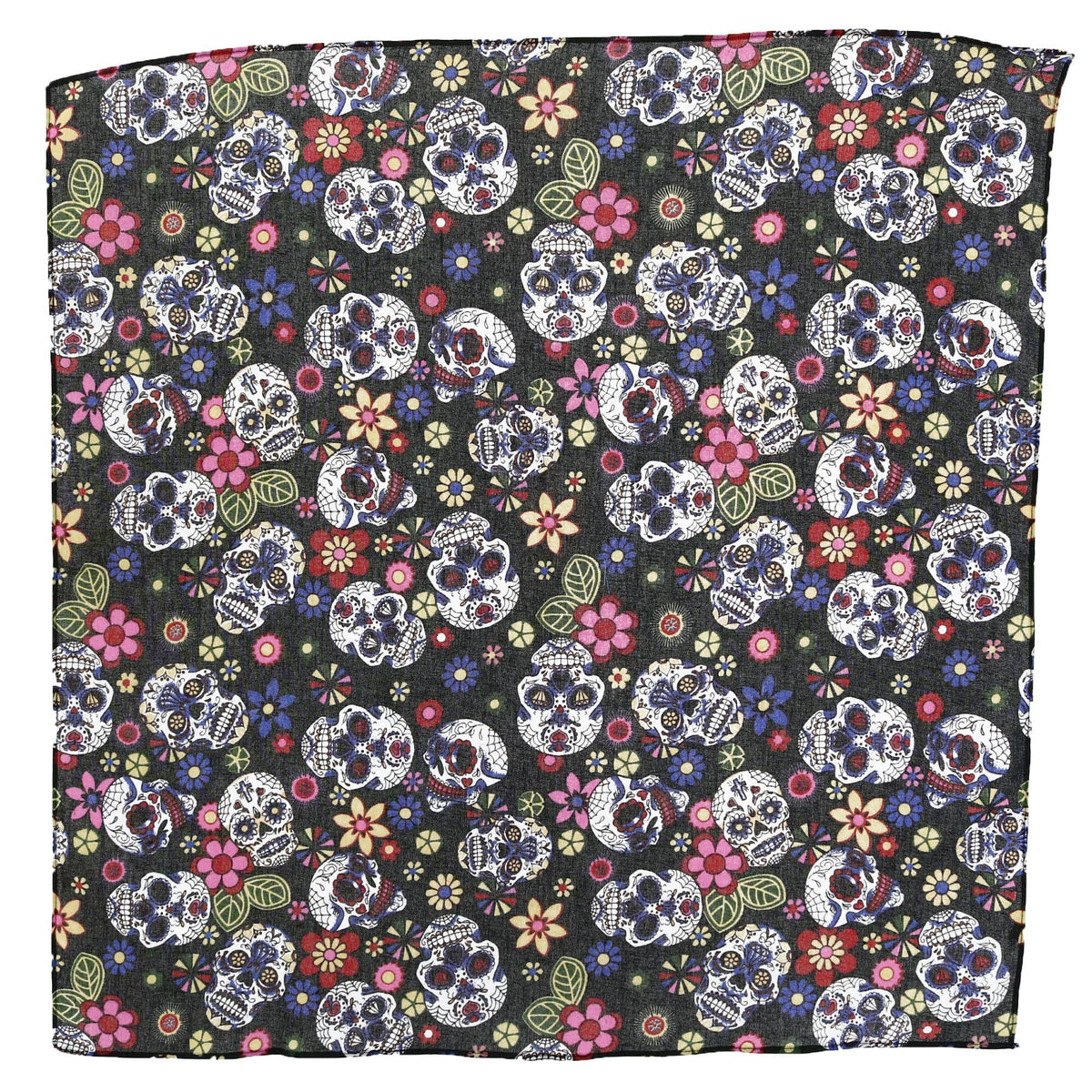 CTM® Day of the Dead Skull Print Bandana - Day of the Dead Skull Print Bandana