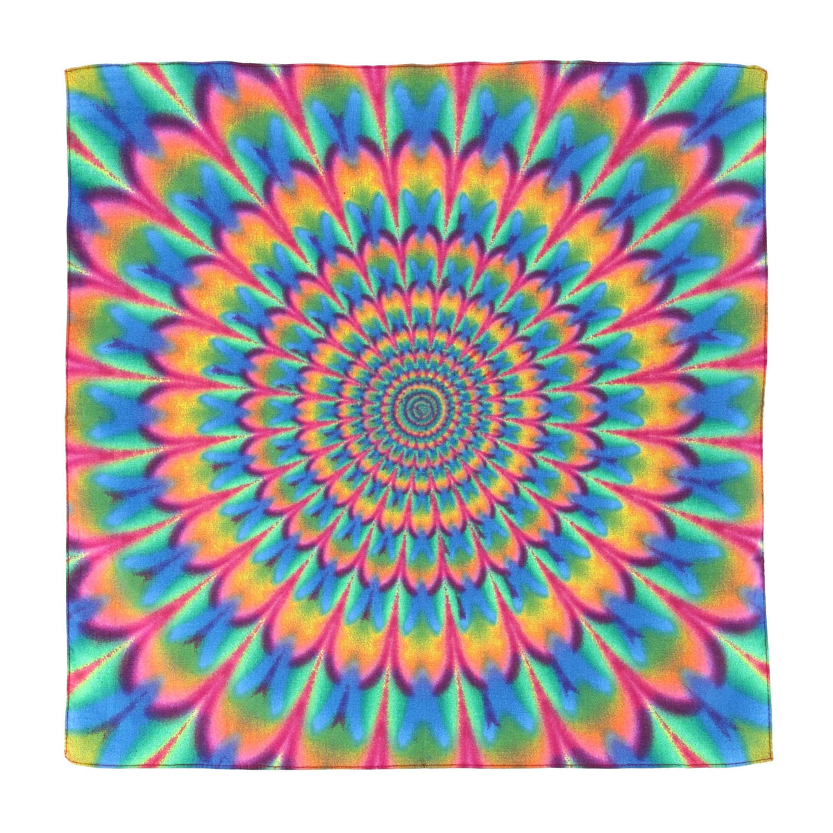 CTM® Psychedelic Tie Dye Bandana - Multi-Color