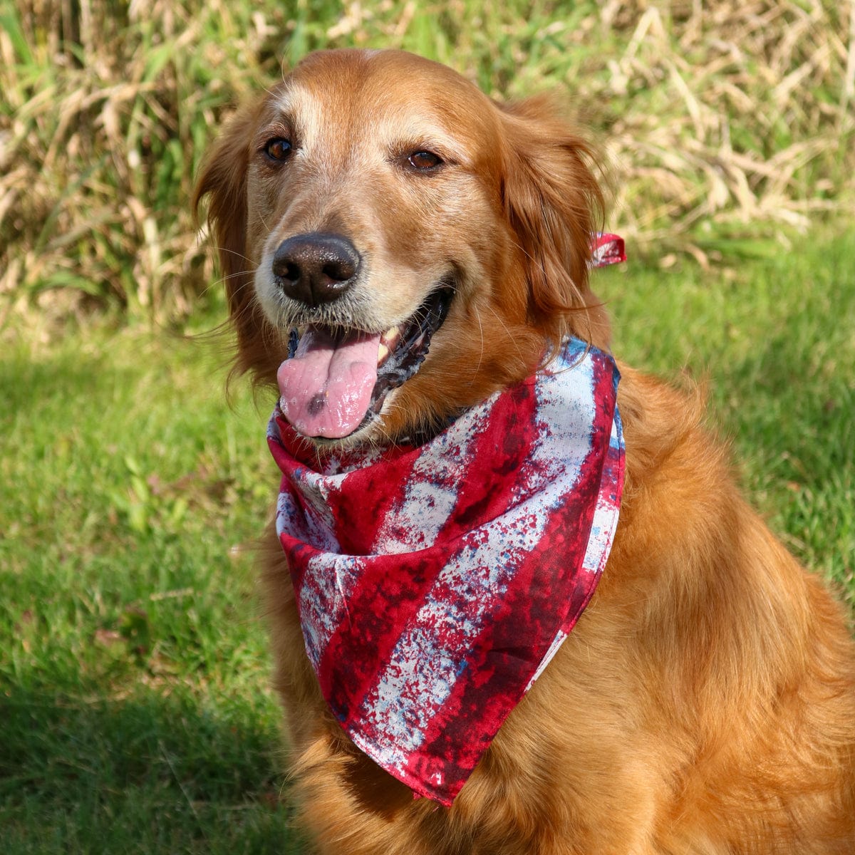 CTM® Distressed American Flag Bandana - Navy