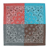 Quad Paisley Print Bandana