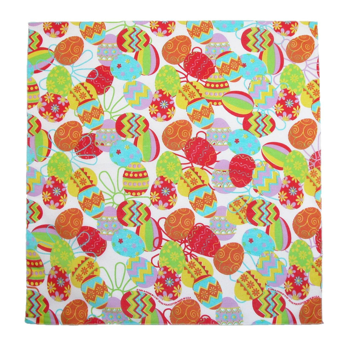 CTM® Easter Egg Print Holiday Bandana - Easter Egg Print Holiday Bandana