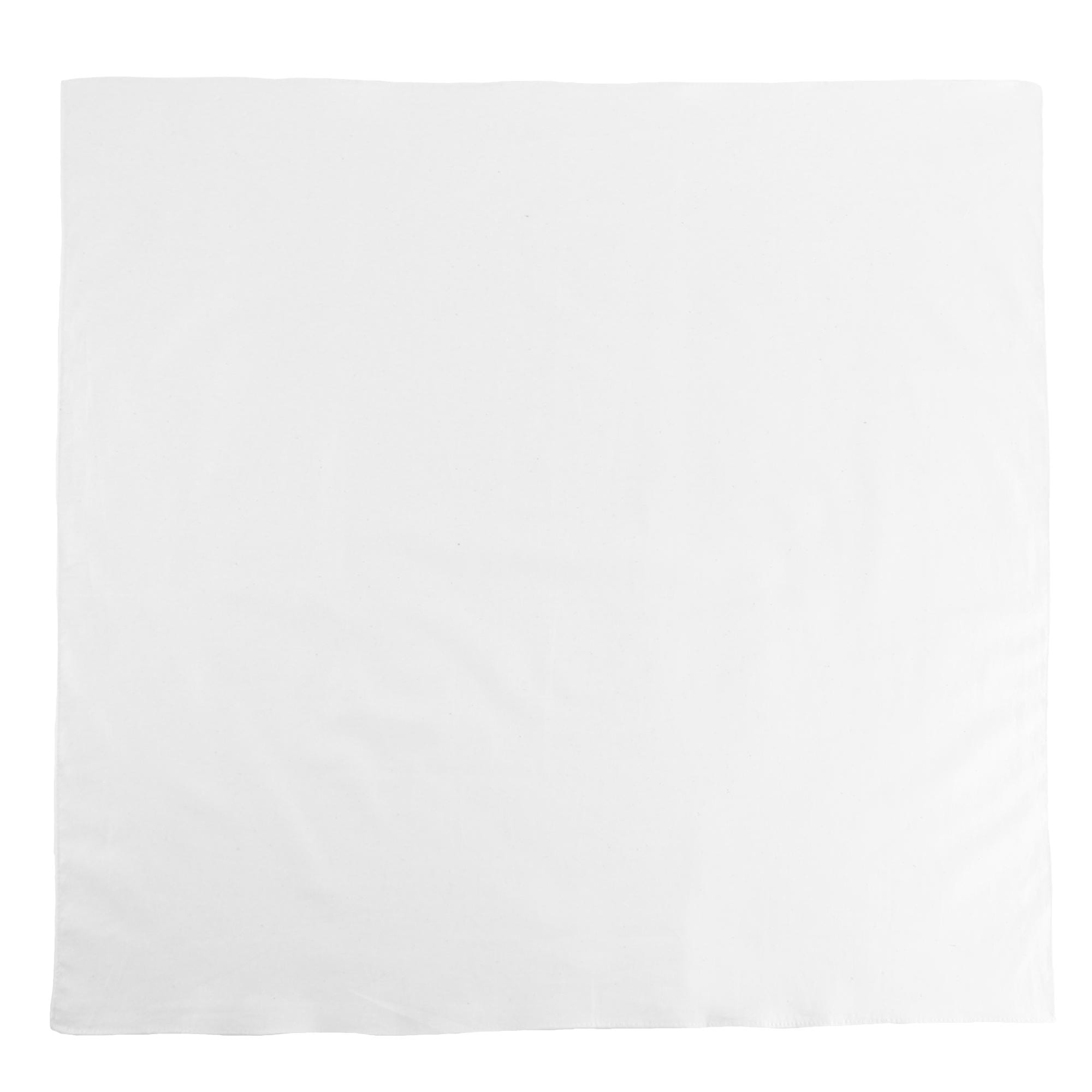 CTM® 27 Inch Extra Large Cotton Solid Color Bandana - White