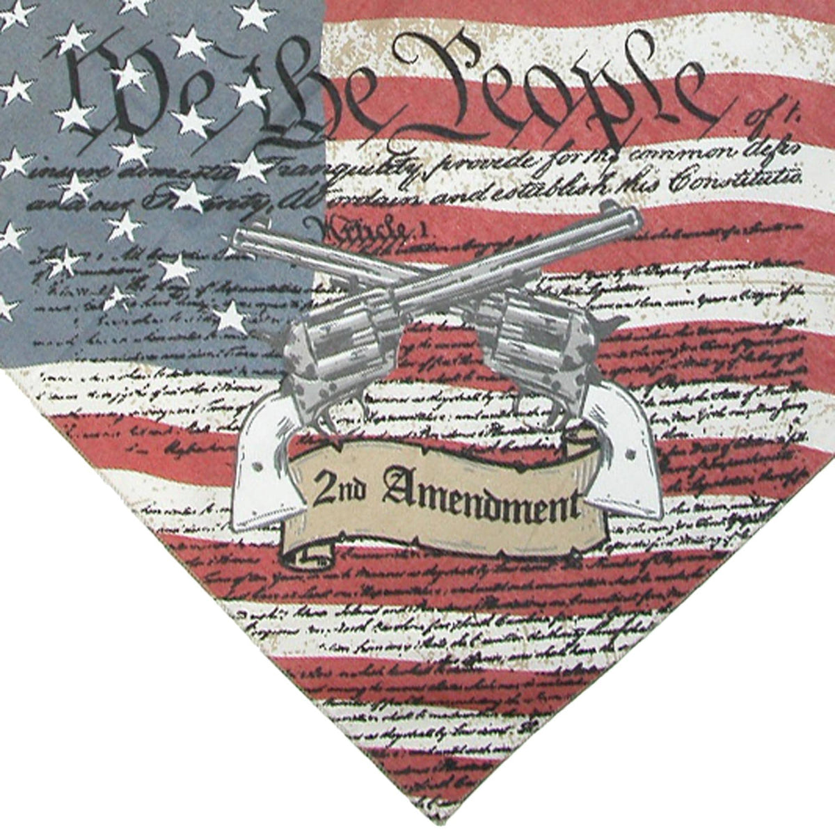 CTM® Cotton Second Amendment Bandana - Red