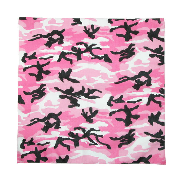 Women's Cotton Pink Camouflage Bandana (Pack of 5)