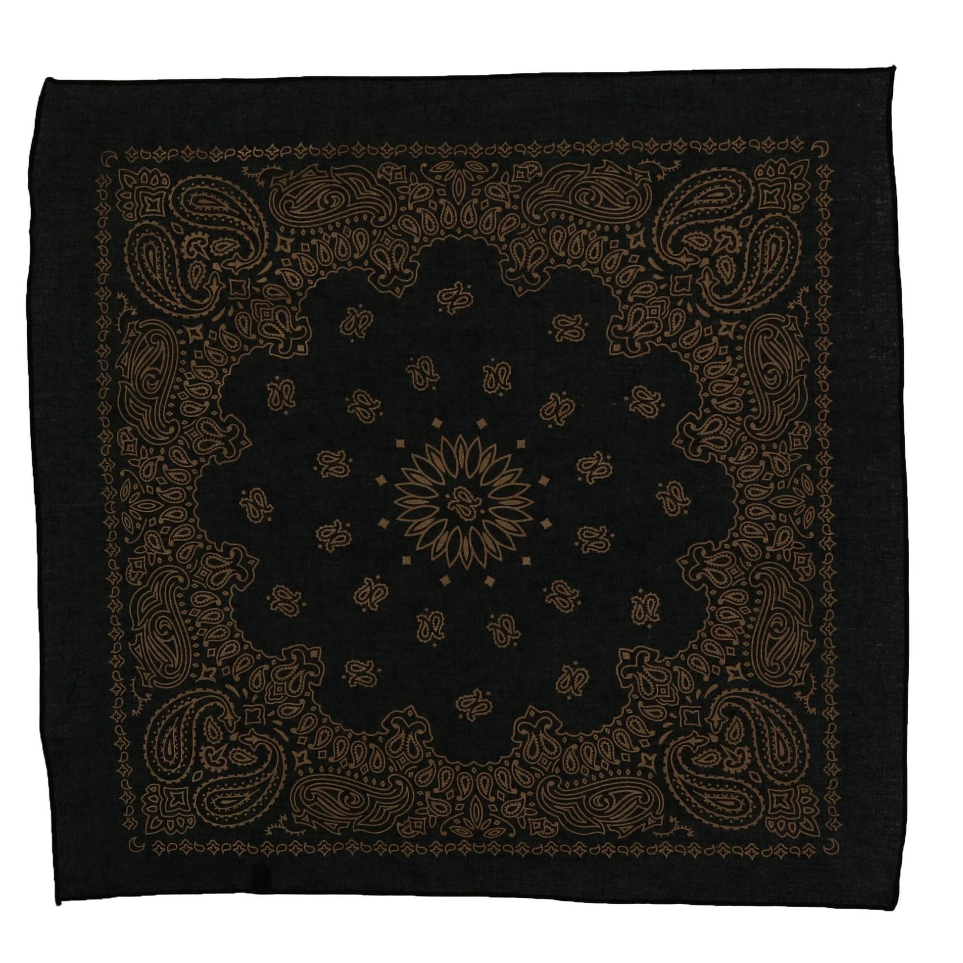 CTM® Metallic Gold Paisley Print Bandana