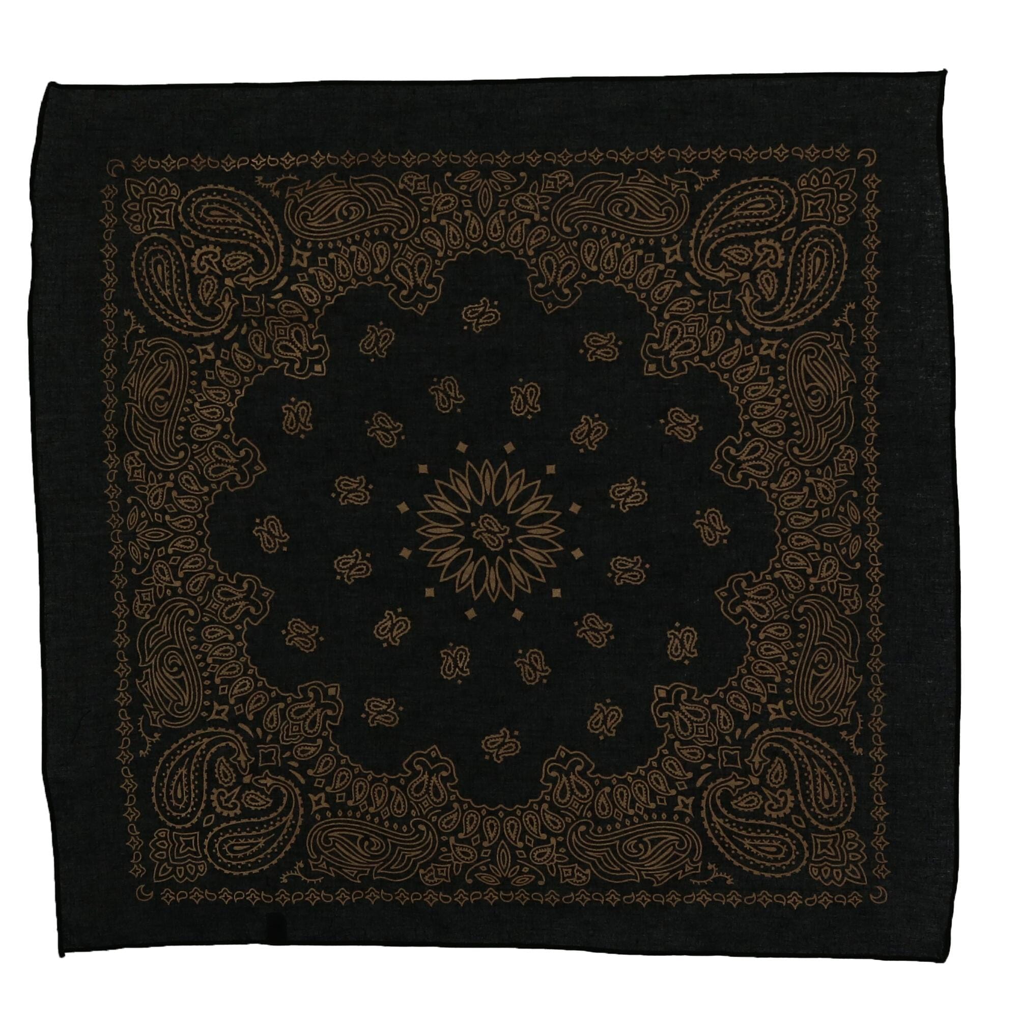 CTM® Metallic Gold Paisley Print Bandana