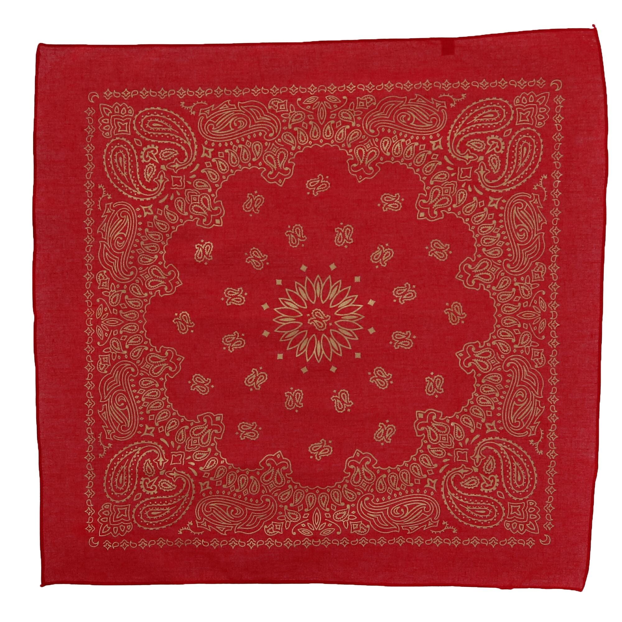 CTM® Metallic Gold Paisley Print Bandana