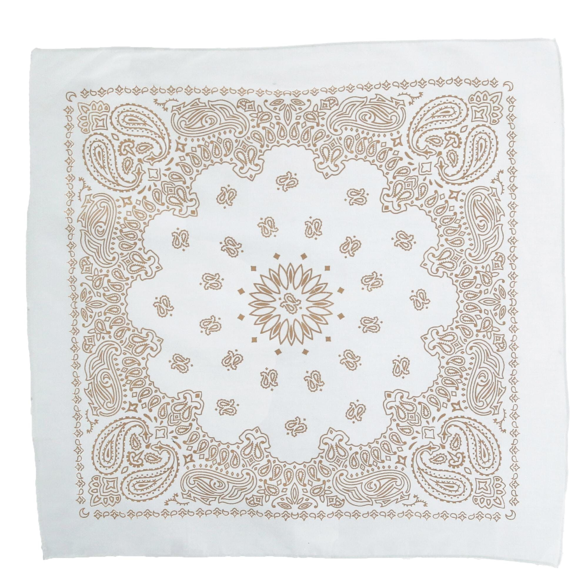 CTM® Metallic Gold Paisley Print Bandana