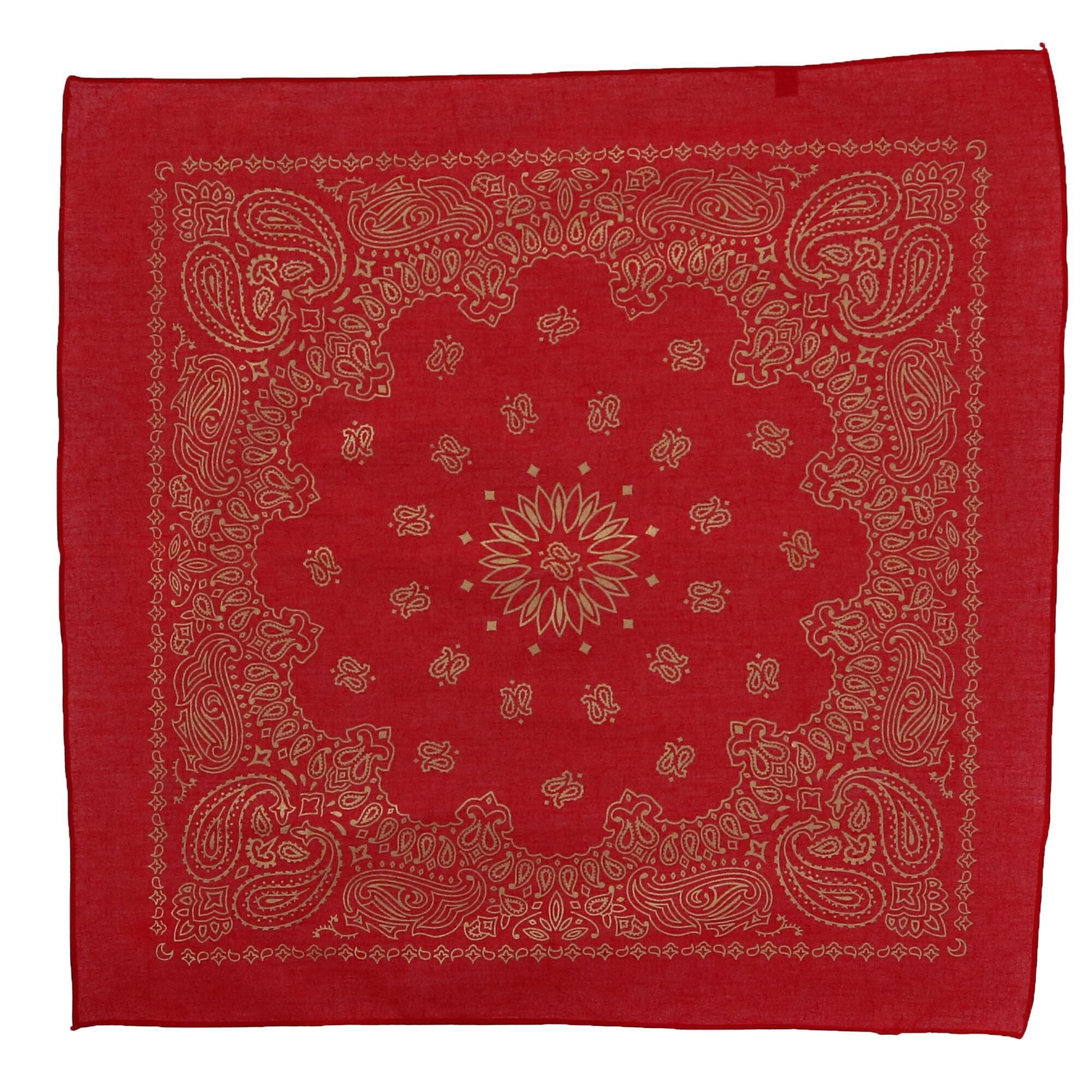 CTM® Metallic Gold Paisley Print Bandana - Metallic Gold Paisley Print Bandana