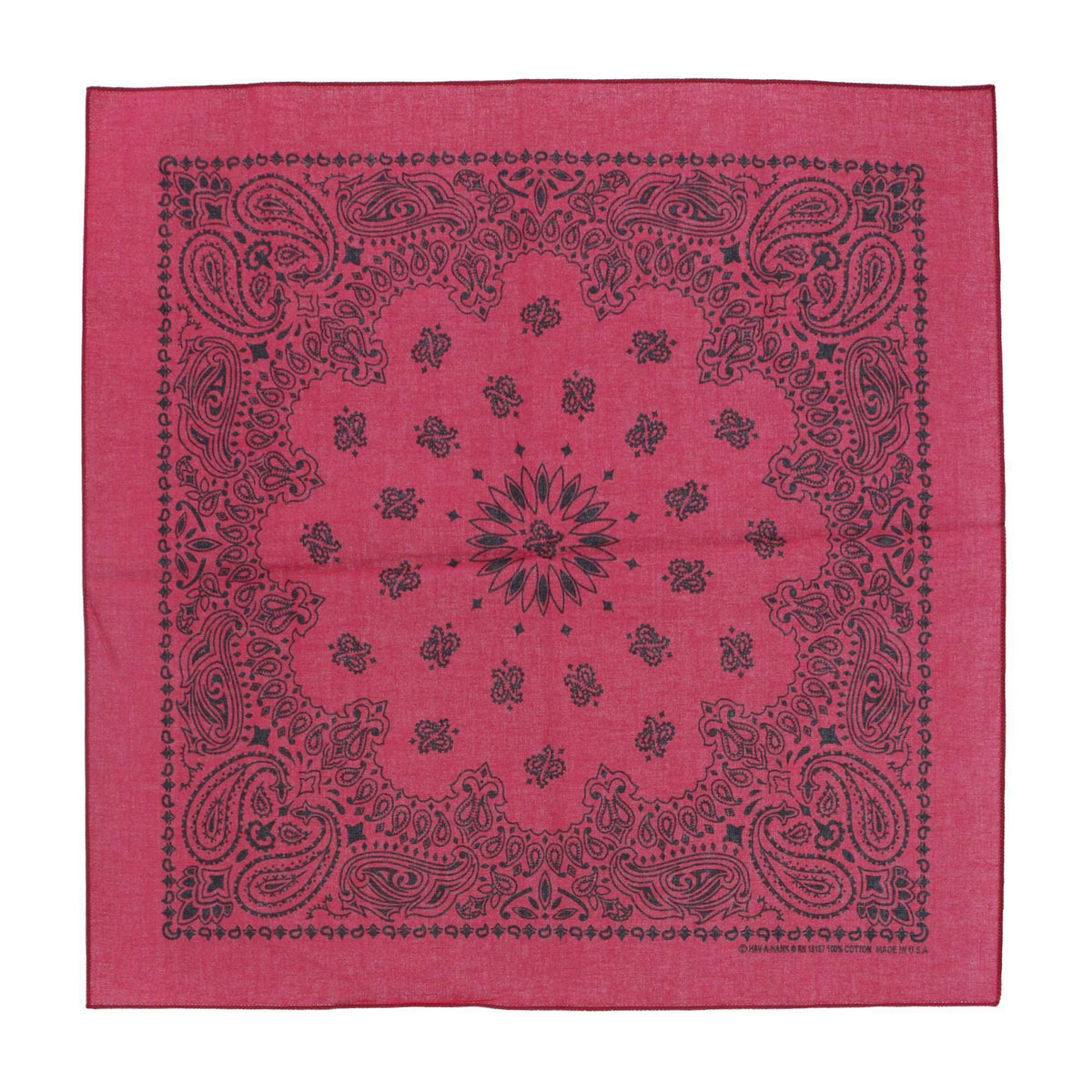CTM® Cotton Contemporary Paisley Print Bandana - Burgundy
