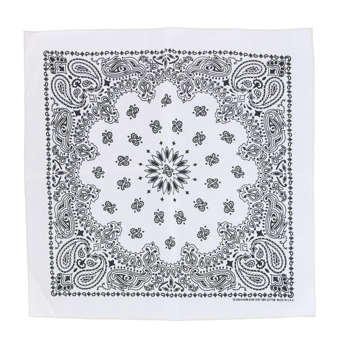 CTM® Cotton Contemporary Paisley Print Bandana - Natural