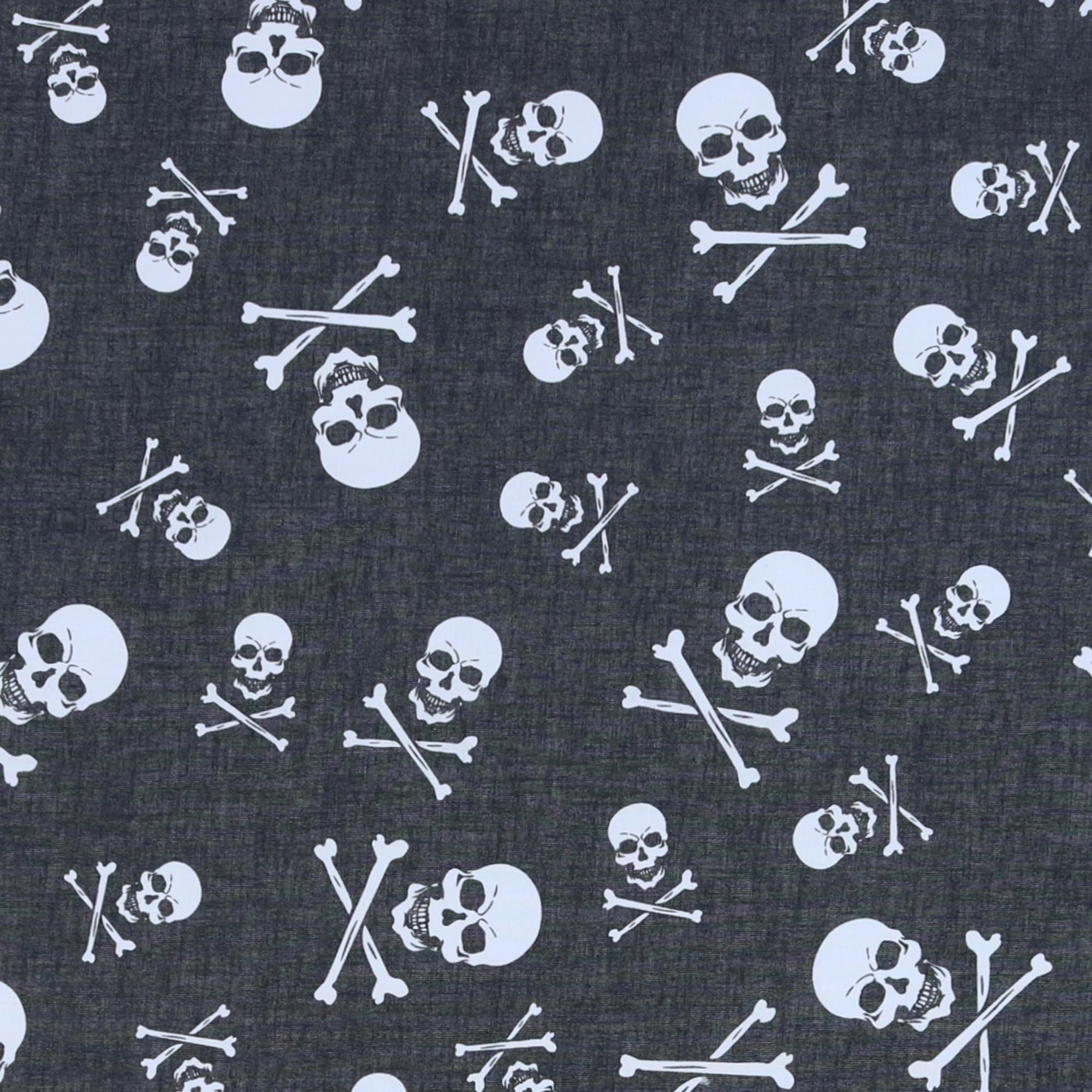 CTM® Skull & Crossbones Bandana - Black