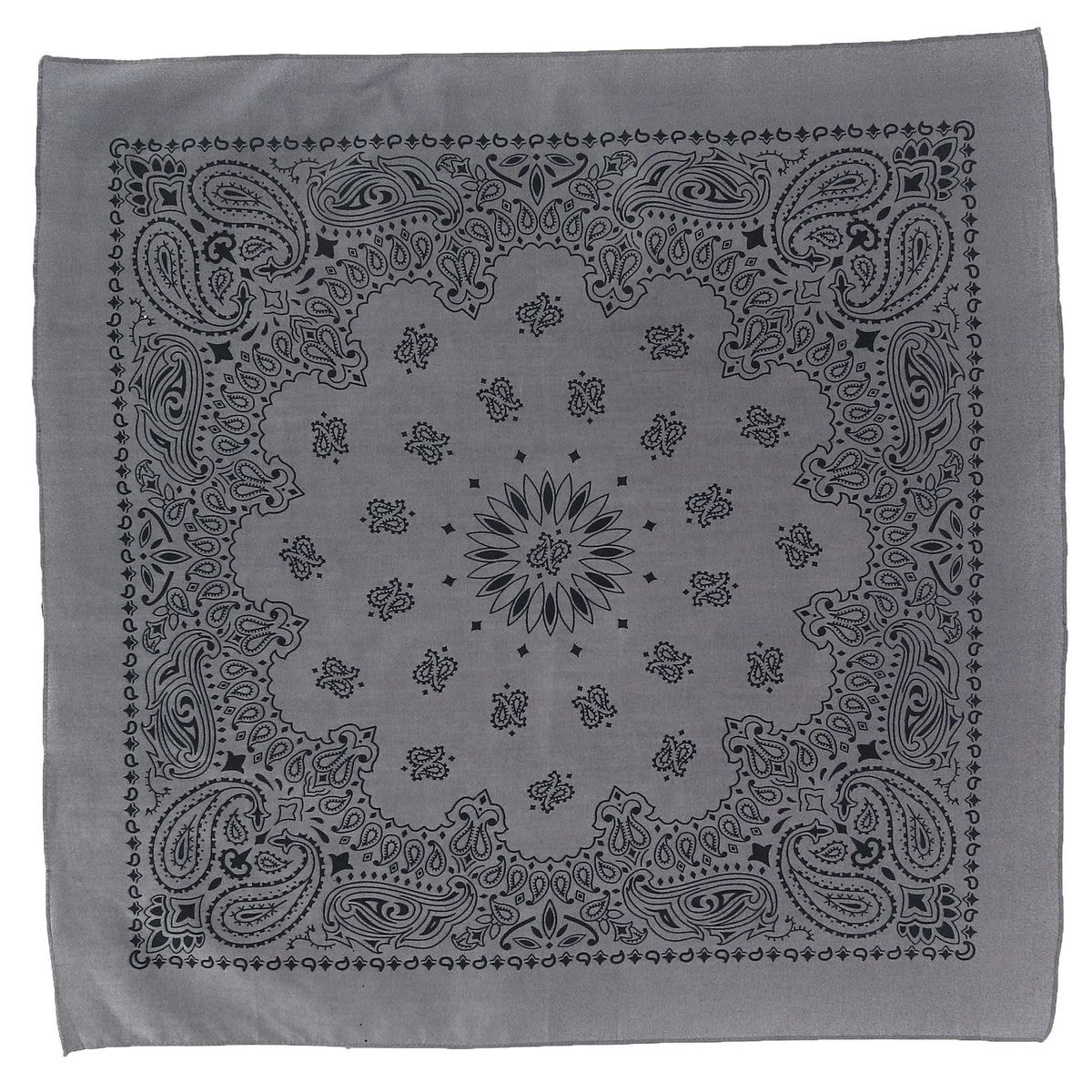 CTM® 27 Inch Austin Paisley Print Bandana - Charcoal/Grey