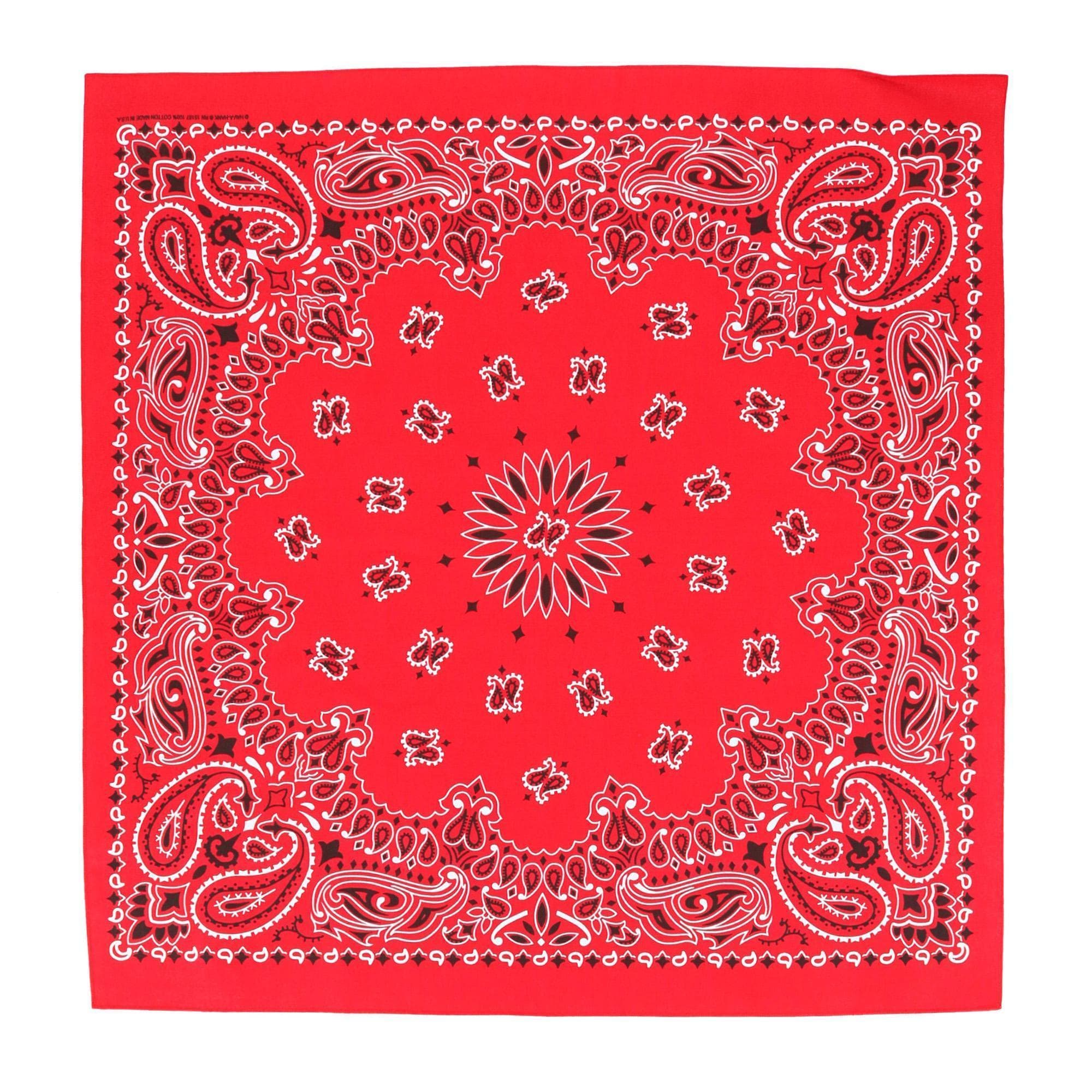 CTM® Cotton Giant-Danna Large Bandanas (Pack of 3) - Red