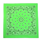 Cotton Neon Paisley Bandanas