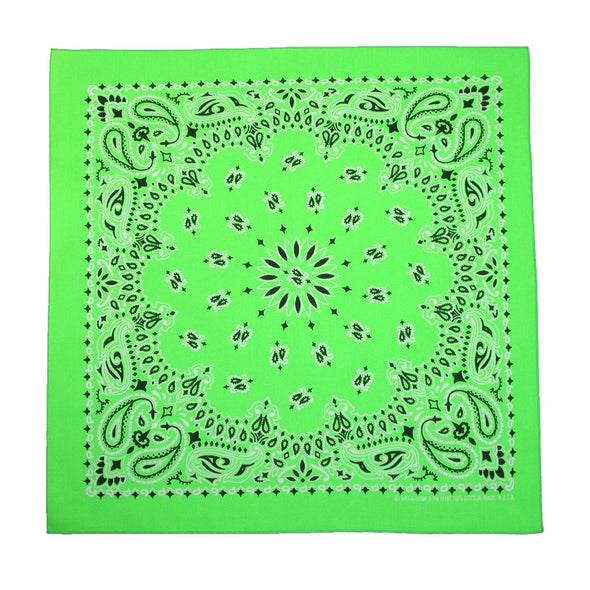 Cotton Neon Paisley Bandanas