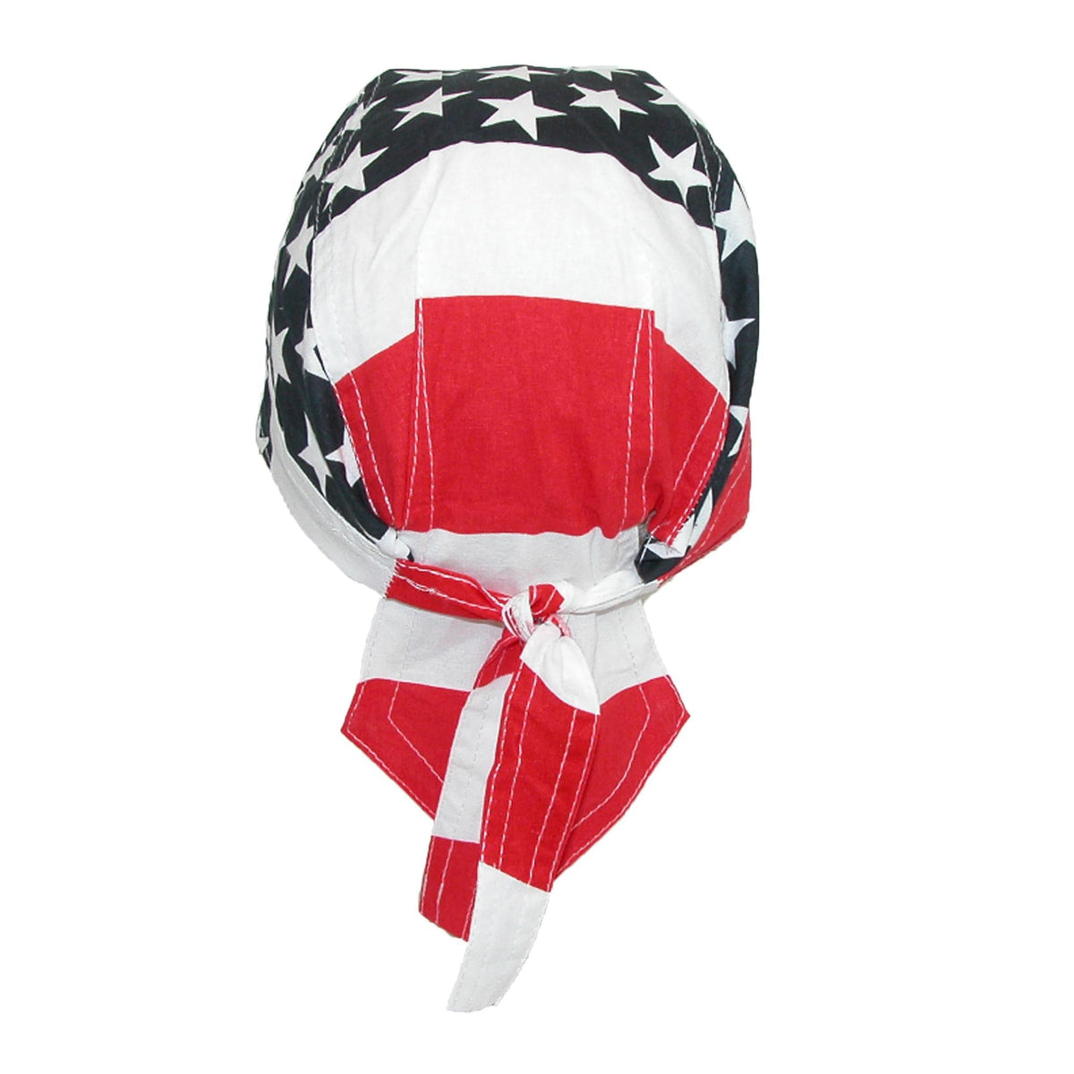 CTM® Men's Cotton American Flag Do Rag Cap - American Flag