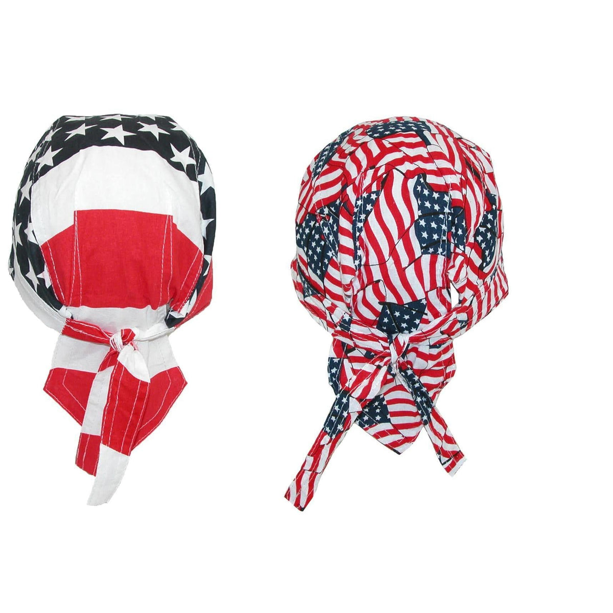 CTM® Men's Cotton American Flag Do Rag Cap - American Flag