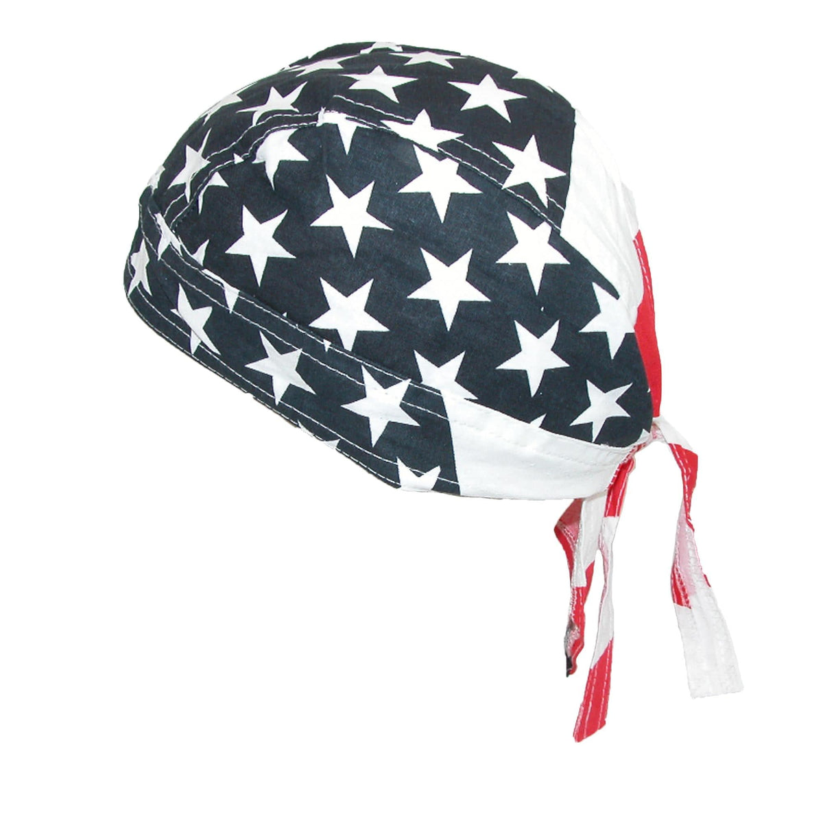 CTM® Men's Cotton American Flag Do Rag Cap - Men's Cotton American Flag Do Rag Cap