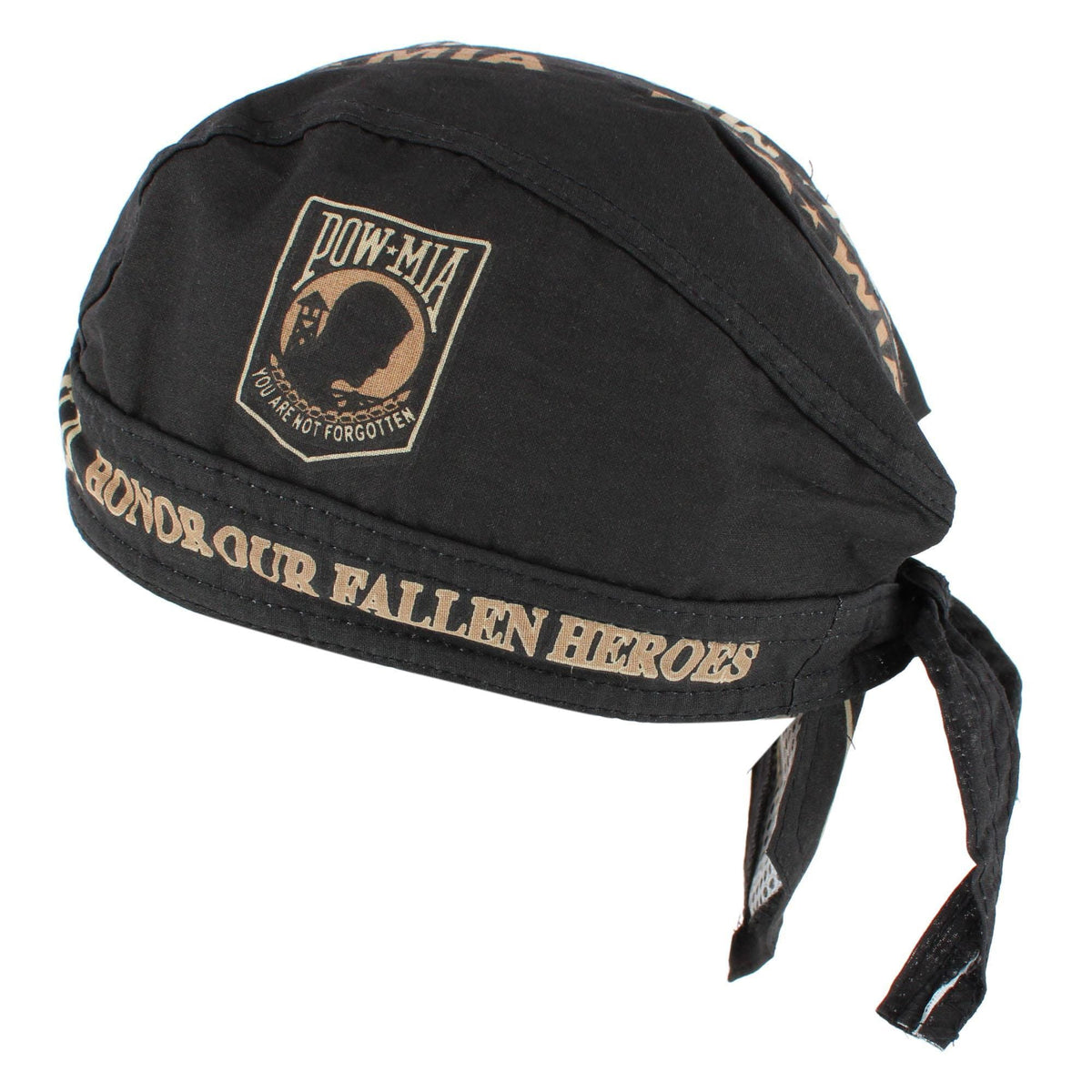 CTM® Cotton Premium POW/MIA Do Rag Lined - POW MIA
