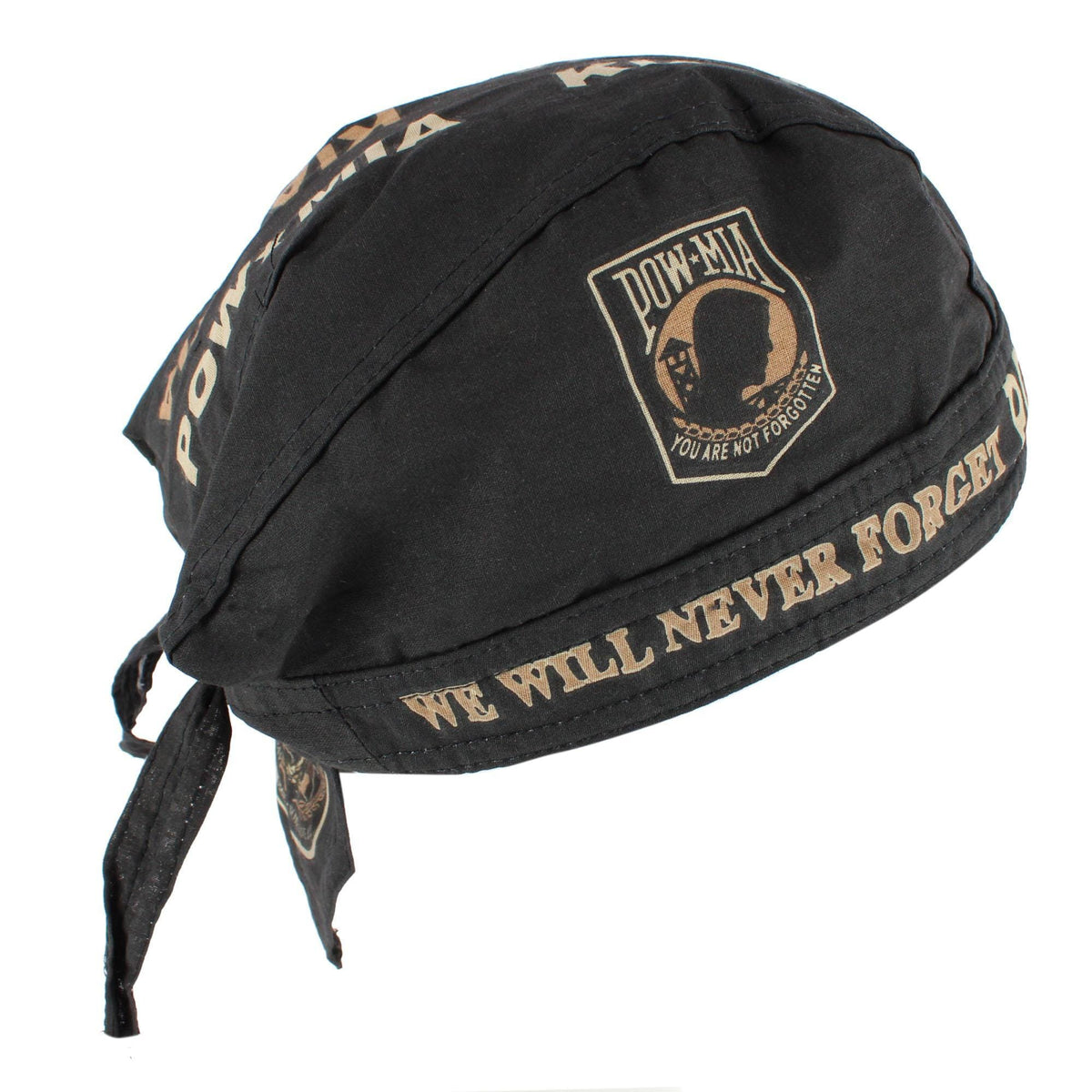 CTM® Cotton Premium POW/MIA Do Rag Lined - POW MIA