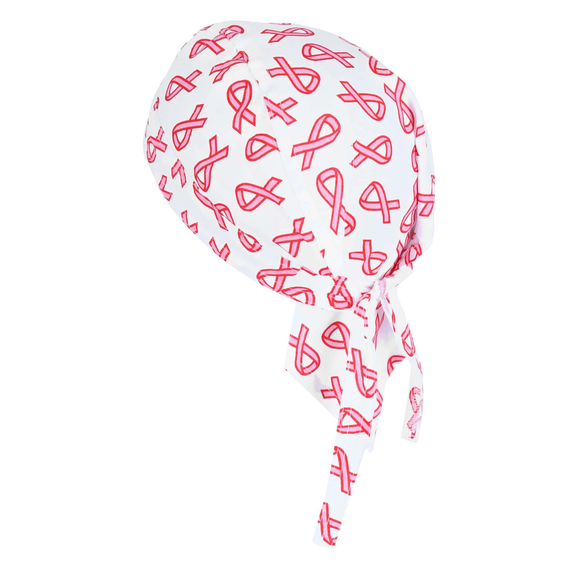 CTM® Premium Cotton Unlined Breast Cancer Pink Ribbon Do Rag