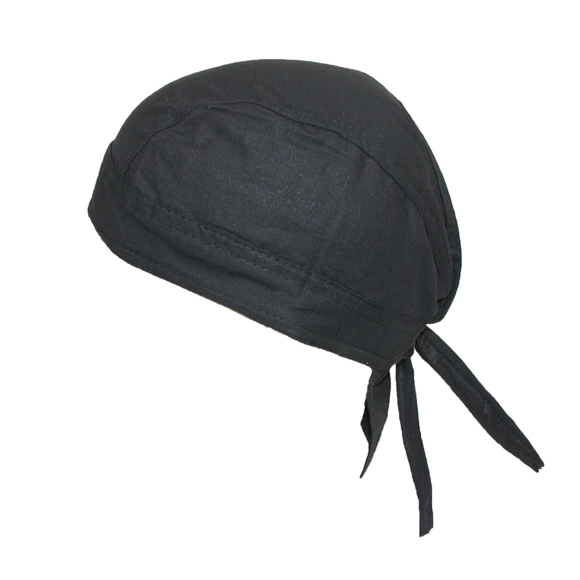 CTM® Cotton Solid Unlined Biker Do Rag Cap - Cotton Solid Unlined Biker Do Rag Cap