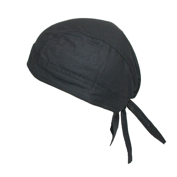 Cotton Solid Unlined Biker Do Rag Cap