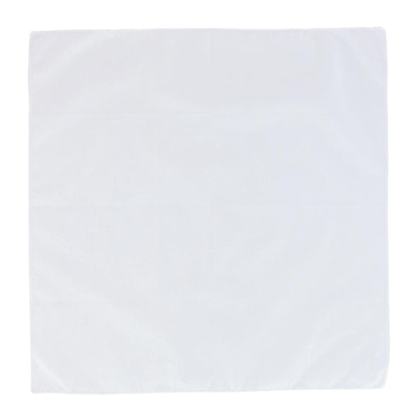 All Cotton 15x15 inch Solid White Cotton Handkerchief (1 Pack)